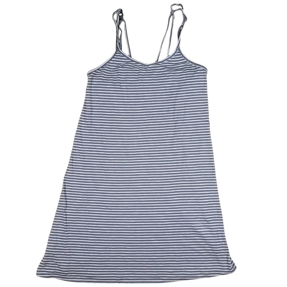 Toad&Co‎ Capellini Dress Women M Gray Strappy Organic Cotton Casual Granola Mom
